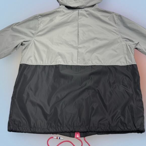 SOTEER Women’s Medium Gray Pink Black Full Zip Windbreaker Jacket - Picture 4 of 5